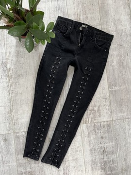 Topshop jamie spodnie jeans rurki wizania 28 36