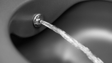 MISKA WC RIMLESS CZARNA Z FUNKCJĄ BIDETU DEANTE+ BATERIA