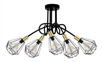 LAMPA SUFITOWA,ŻYRANDOL DIAMENT ZŁOTY MARKOS II110