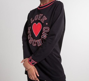 ПЛАТЬЕ-СВИТШОТ LOVE MOSCHINO ЧЕРНОЕ 40 / 42