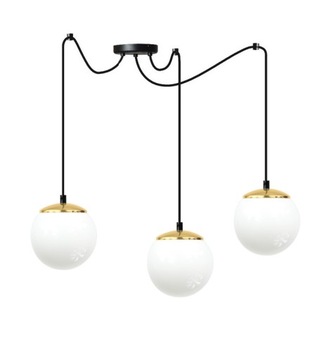 LAMPA SUFITOWA DO SALONU,DORA II ZŁOTO 5-302P LED