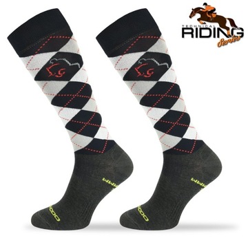 Воздушные носки для верховой езды с ромбовидным узором, лето 39–42.