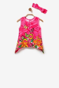 DESIGUAL RÓŻOWA BLUZKA OPASKA PRINT (3M)