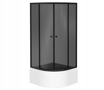 KABINA PRYSZNICOWA Z BRODZIKIEM 80X80 BLACK
