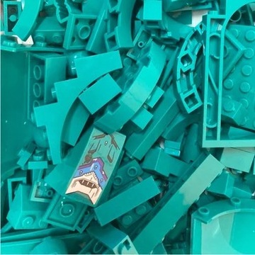 LEGO C. turkusowe/Dark Turquoise Klocki 100g / 0,1 kg Mix elementów