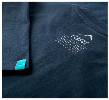 Koszulka Męska LORETO ELBRUS T-Shirt Bawełniana z Nadrukiem Niebieska