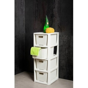 КНИЖНЫЙ ШКАФ, ШКАФ, СУНДУК, ПОЛКА С 4 КОРЗИНАМИ, РОТАН БРАНК