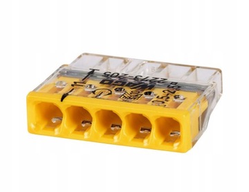 БЫСТРОСОЕДИНИТЕЛЬ WAGO ДЛЯ ПРОВОДА 5x0,5-2,5 мм² 100 шт.