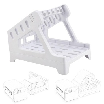 Uchwyt na etykiety Akcesoria do drukarek stacjonarnych Stojak na etykiety wysyłkowe na rolki, biały