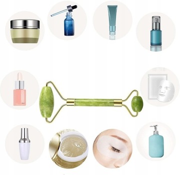 Валик + нефритовый камень Гуаша - зеленый - CE