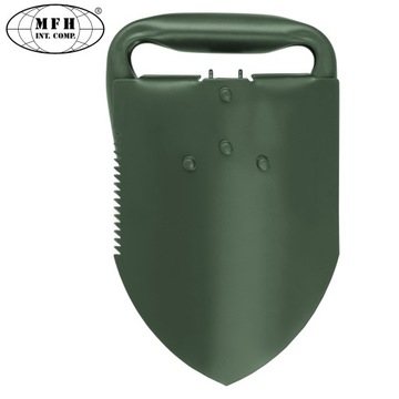 Складная военная лопата MFH Green OLIV Field Shovel с чехлом +Бесплатно