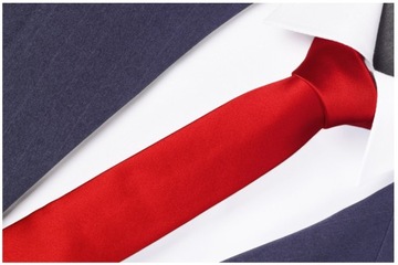 Узкий мужской галстук в японском стиле шириной 6 см, гладкий красный wp02