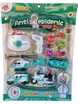 ZESTAW LEKARSKI Doktor PANDEMIA 12 elementów 3+