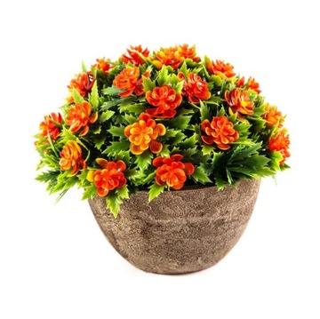 SZTUCZNE KWIATY W DONICZCE ozdobne RÓŻNE KOLORY