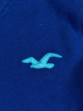 Hollister Sweterek Męski V-neck Logo Unikat Klasyk M