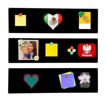 TABLICA MAGNETYCZNA NA MAGNESY NOTATKI ZAPISKI ŚCIENNA 20x80 3SZT CZARNA