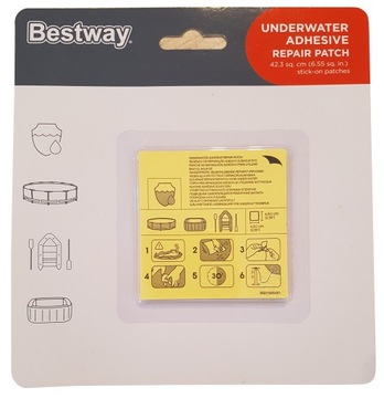 BESTWAY 62091 ZESTAW ŁATEK NAPRAWCZYCH WODOODPORNE