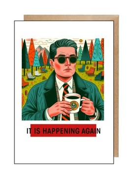 Pocztówka + eko koperta karnet na różne okazje Twin Peaks Agent Cooper