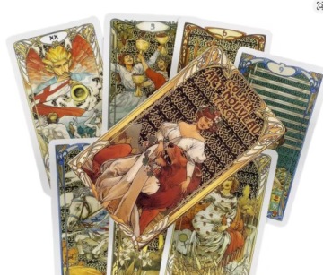 KARTY TAROTA ZESTAW KART DO WRÓŻENIA GOLDEN ART NOUVEAU TAROT