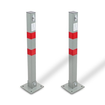 Парковочный замок, одинарная стойка, 65 см, складной, 2 шт.