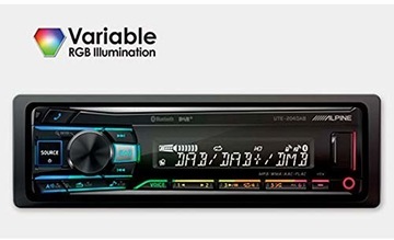АВТОМОБИЛЬНОЕ РАДИО ALPINE UTE-204DAB BT DAB + FLAC + USB + MULTICOLOR + AUX
