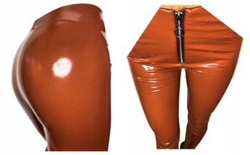 LEGGINSY WINYLOWE GETRY WINYL SPODNIE RURKI LATEKS