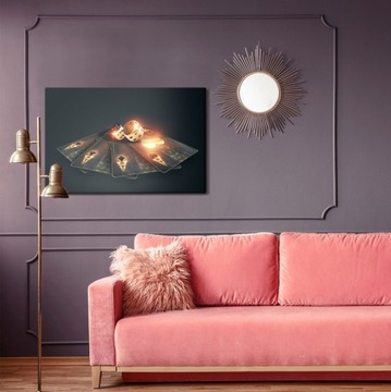 Obraz Na Płótnie do pokoju salonu Czarne Karty Do Pokera Canvas 90x60
