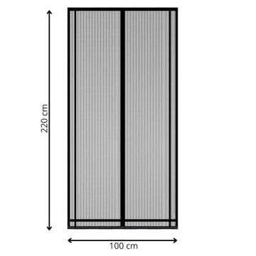 MOSKITIERA NA DRZWI BALKONOWE TARASOWE MAGNETYCZNA SIATKA 100x220cm MOCNA