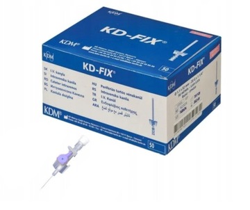 Kaniula dożylna wenflon KD FIX 26G 0.62x19mm Fioletowy 50szt