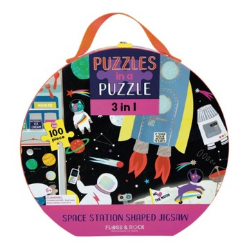 Floss&Rock - Kosmos puzzle w pudełku 100 elementów