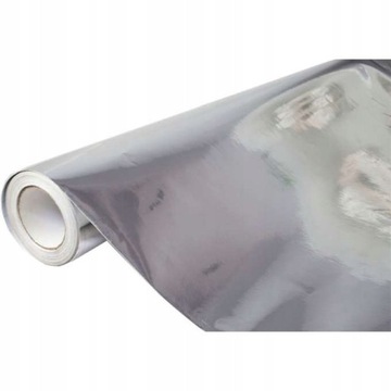 FOLIA OKLEINA LUSTRZANA CHROM SREBRNA 152cmx1M