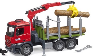 BRUDER 03669 MERCEDES AROCS С ДЕРЕВЯННЫМ КРАНОМ