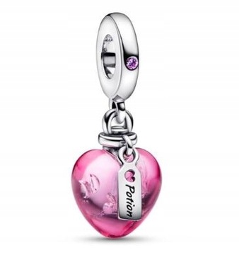 Charms zawieszka Serce z eliksirem miłości s925