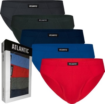 ATLANTIC SLIPY MĘSKIE MAJTKI BAWEŁNIANE 5SMP002 SPORT 5PAK XL