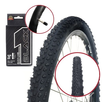 Opona Kenda K1134 26x1.95/44-559 i Dętka 26 Black1