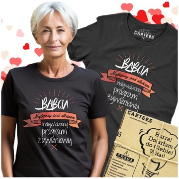 KOSZULKA DAMSKA NAJLEPSZA BABCIA POD SŁOŃCEM SUPER BABCIA TSHIRT PREZENT