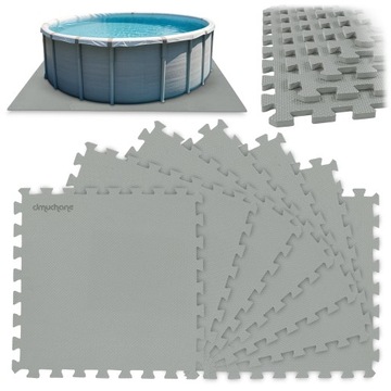 PIANKOWA MATA PUZZLE POD BASEN JACUZZI PODŁOGA PODKŁAD 50x50cm GRUBA 8szt
