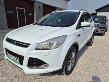 Ford Kuga II SUV 2.0 Duratorq TDCi 163KM 2013 Ford Kuga Sliczna biala Titanium 2.0 TDCI 163KM Naped 4x4 200tys km orygin, zdjęcie 2