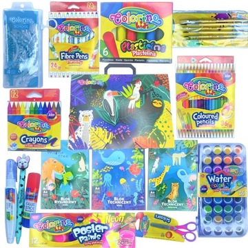 PREMIUM Wyprawka Szkolna zestaw COLORINO XXL BIG