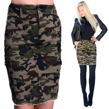 MINI SPÓDNICA BOJÓWKA MODNE MORO JEDYNA NA ALLEGRO MILITARY ZAMEK 111A