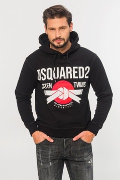 Dsquared2 czarna bluza męska z kapturem i logo r S