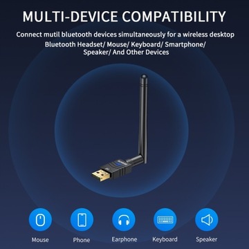 Zexmte 100M Bluetooth 5.3 Adaptor Бесплатный USB-драйвер