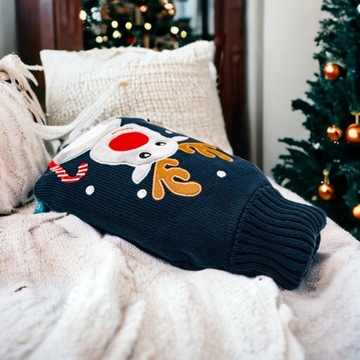 Резиновая грелка в свитере для горячей и холодной воды, 2 л.