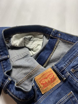 Levi's 513 STRAUSS LEVIS oryginalne granatowe Spodnie Jeansy W 38 L 35