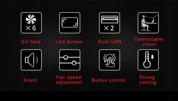 ОХЛАЖДАЮЩАЯ ПОДСТАВКА ДЛЯ НОУТБУКА 12–17 ДЮЙМОВ