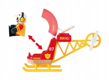 BRIO SET ФИГУРА ПОЖАРНОЙ ДЕПАРТАМЕНТА ВЕРТОЛЕТА + АКСЕССУАР 33797