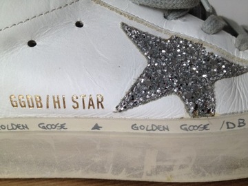 GOLDEN GOOSE - sneakersy -HI STAR- skórzane - 38 -