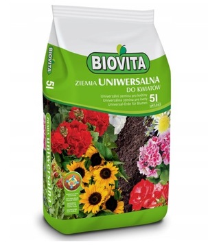 Ziemia uniwersalna do roślin domowych i balkonowych Biovita 5l