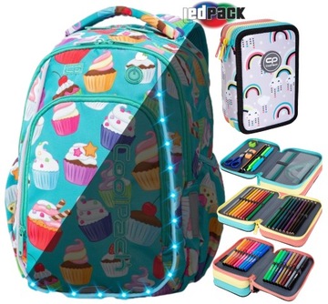 KOMPLET PLECAK ŚWIECĄCY COOLPACK+PIÓRNIK JUMPER 3