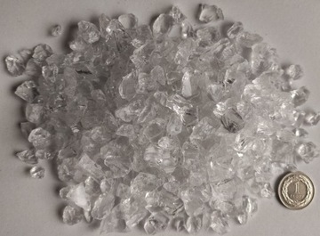 Стеклянные камешки, бесцветные кристаллы, декоративная стеклянная крошка Exotic Stones